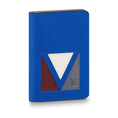 Louis Vuitton LV Pocket organizer clouds Blue Leather ref.234167