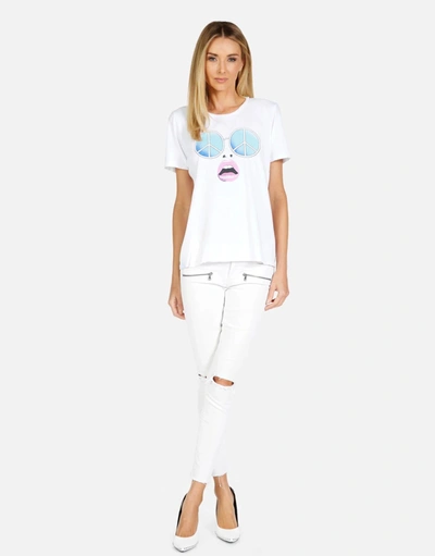Lauren Moshi X Croft X Retro Peace Face In White