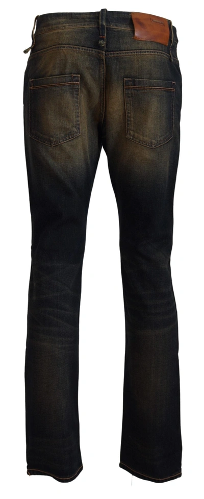 Shop Acht Elegant Blue Washed Denim Pants - Authentic Men's Craftsmanship