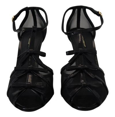 Shop Dolce & Gabbana Black Stiletto High Heels Sandals Women's Shoes