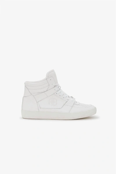 Shop Anine Bing Hayden Sneakers In White