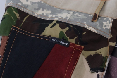 Dolce & Gabbana Multicolor Silk Patchwork  Denim Jeans In Multicolor