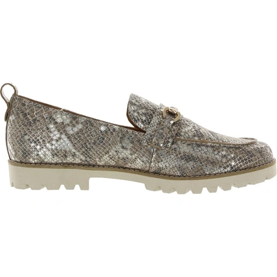 Shop Gentle Souls By Kenneth Cole Eugene Lug Bit Womens Leather Slip On Loafers In Silver