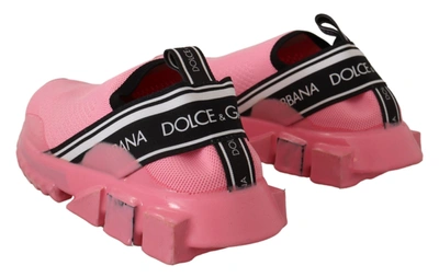Shop Dolce & Gabbana Pink Low Top Slip On Casual Sorrento Women's Sneakers