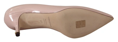 Shop Dolce & Gabbana Pink Patent Leather Kitten Heels Pumps Women's Shoes