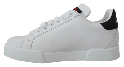 Shop Dolce & Gabbana White Logo Patch Embellished Sneakers Women's Shoes