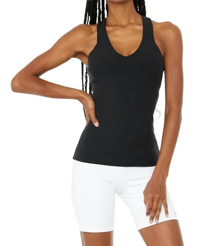 Elevate Stretch-knitted Top In Black