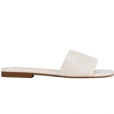 Shop Calvin Klein Milana  Womens Slip On Open Toe Slide Sandals In White