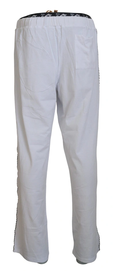 Shop John Galliano White Cotton Logo Loose Men Men's Pants