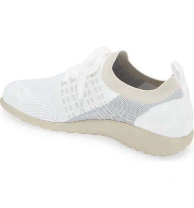 Shop Naot Tama Sneaker In White/dark Gray Knit In Multi