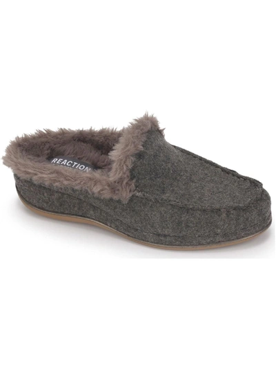 Shop Kenneth Cole Reaction Glam 2.0 Womens Faux Fur Lined Cozy Mules In Grey
