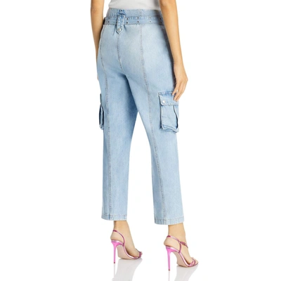 Shop Blanknyc Womens Denim Cargo Straight Leg Jeans In Blue