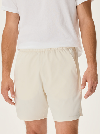 Shop Outdoor Voices High Stride 7-inch Short With Pockets In Milk Stone
