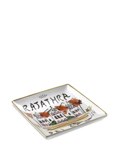 Ginori 1735 Designer Squared Vide Poche Rajathra Palace In White