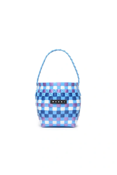 Shop Marni Woven Bag Pod Kid In Blue