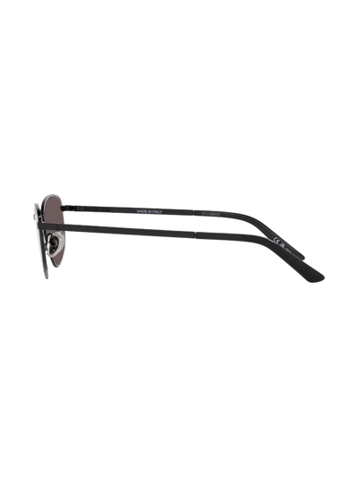Balenciaga Logo-engraved Rectangular-frame Sunglasses In Schwarz