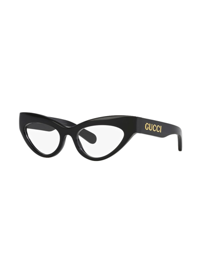 Gucci Cat-eye Frame Glasses In Schwarz