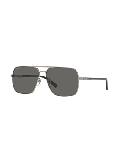 Gucci Pilot-frame Tinted Sunglasses In Grau