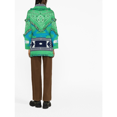 Shop Alanui Wool Knitwear In Green