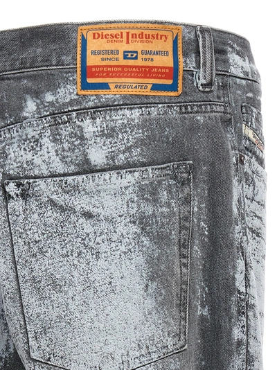 Diesel Embossed Logo Jeans In Gray |