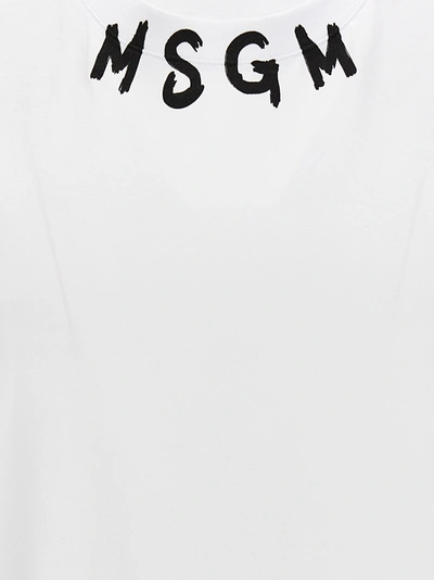 Shop Msgm Logo Print T-shirt White