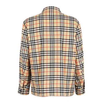 Burberry Beige Vintage Check Shirt Jacket In Multicolour