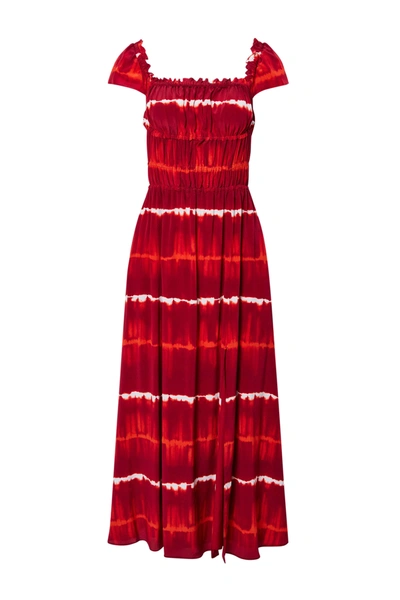 Shop Altuzarra Fall Winter 23 'lily' Dress In Syrah Gradient Shibori