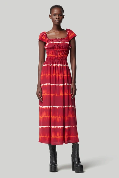 Shop Altuzarra Fall Winter 23 'lily' Dress In Syrah Gradient Shibori