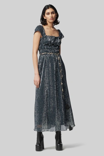 Shop Altuzarra 'lily' Dress In Midnight Silver