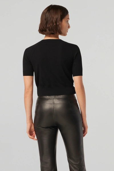 Altuzarra Short-sleeve Knitted Crop Top In Black