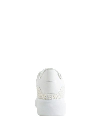 Shop Alexander Mcqueen White Textured Oversized Sneakers In Bianco