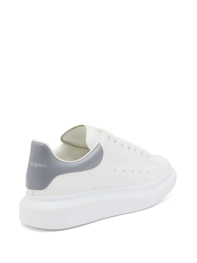 Shop Alexander Mcqueen Oversized Sneakers In White And Grey In Bianco