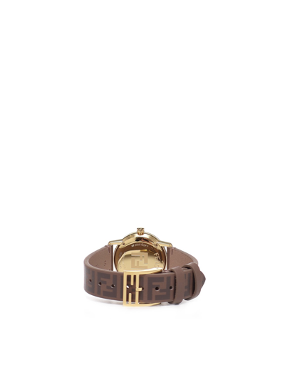 Shop Fendi Forevermore Watch In Brow, Gold