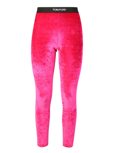 Shop Tom Ford Ideal  Velvet Leggings For A Comfortable But Elegant Fit In Pink