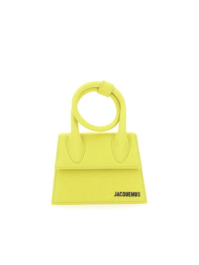 Shop Jacquemus Le Chiquito Noeud Coiled Handbag In Yellow