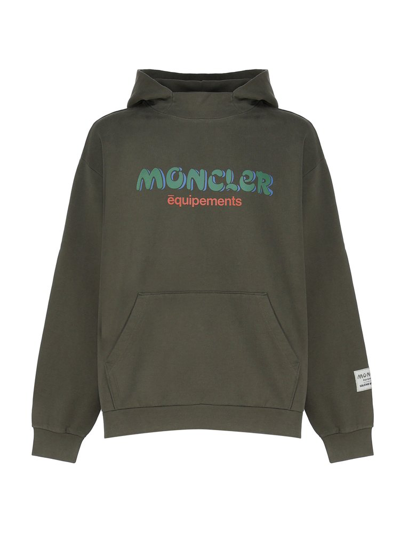 Shop Moncler Genius Moncler X Salehe Bembury Logo Printed Hoodie In Green