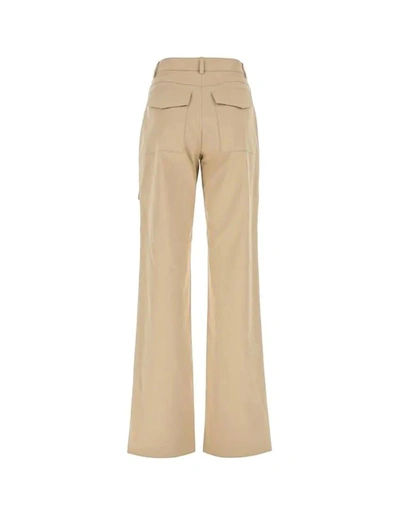 Shop Ermanno Scervino Beige Cady Cargo Trousers In Brown