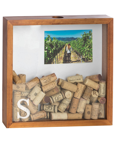 Bey-berk Monogrammed Bottle Cap Shadow Box