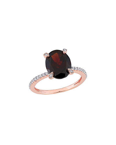Shop Rina Limor 10k Rose Gold 3.10 Ct. Tw. Diamond & Garnet Ring