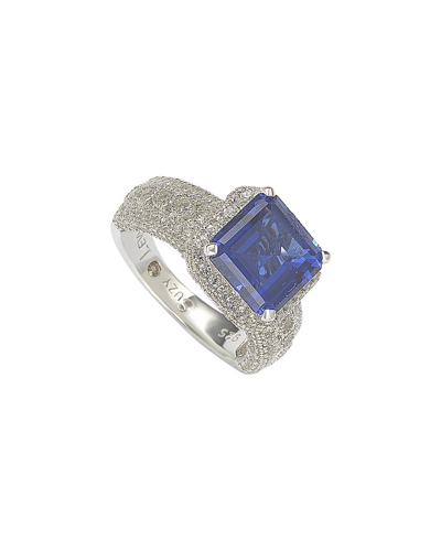 Shop Suzy Levian 18k & Silver 5.42 Ct. Tw. Sapphire Ring