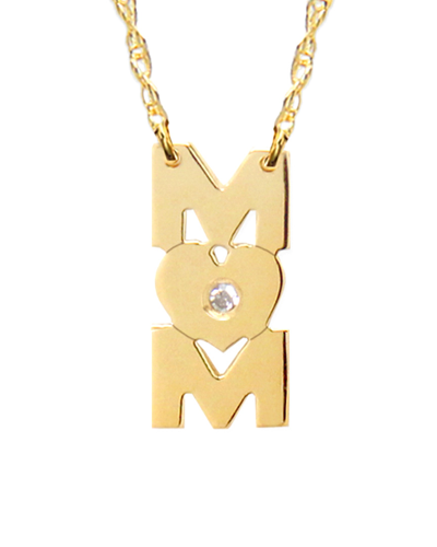 Shop Jane Basch 14k Diamond Mom Vertical Necklace