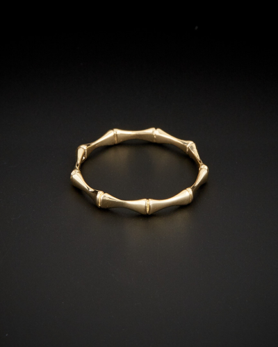 Shop Italian Gold 14k  Bamboo Ring