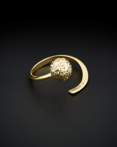 Shop Italian Gold 14k  Ball Bypass Ring