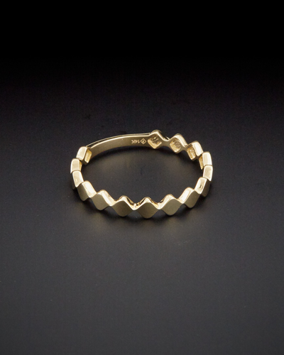 Shop Italian Gold 14k  Geometric Shape Ring