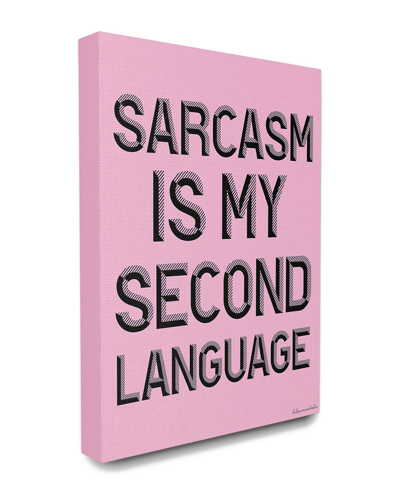 Stupell Lulusimonstudio Pink And Black Sarcasm Is My Second Language