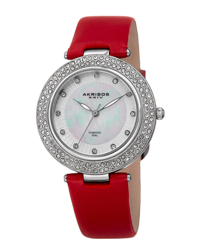Shop Akribos Xxiv Women's Leather Watch