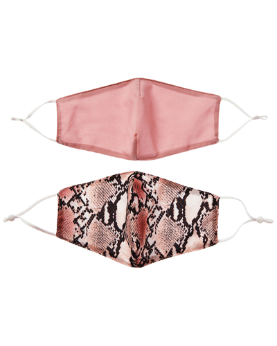 Shop Marcus Adler Set Of 2 Cloth Face Masks In Pink