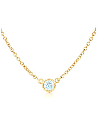 Shop Suzy Levian 14k 0.40 Ct. Diamond Solitaire Necklace