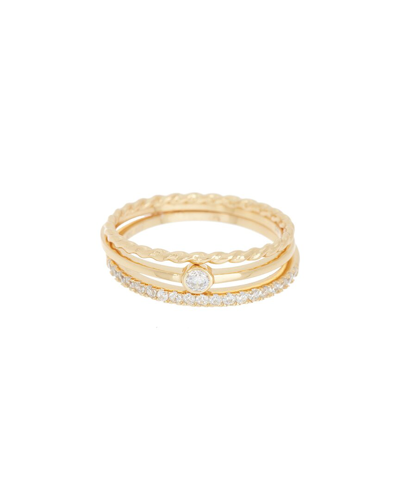 Adornia Gold Three Band Ring Set