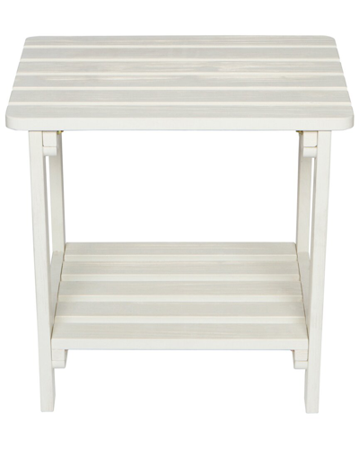 Shop Shine Co. Indoor/outdoor Side Table With Hydro-tex Finish In Off-white